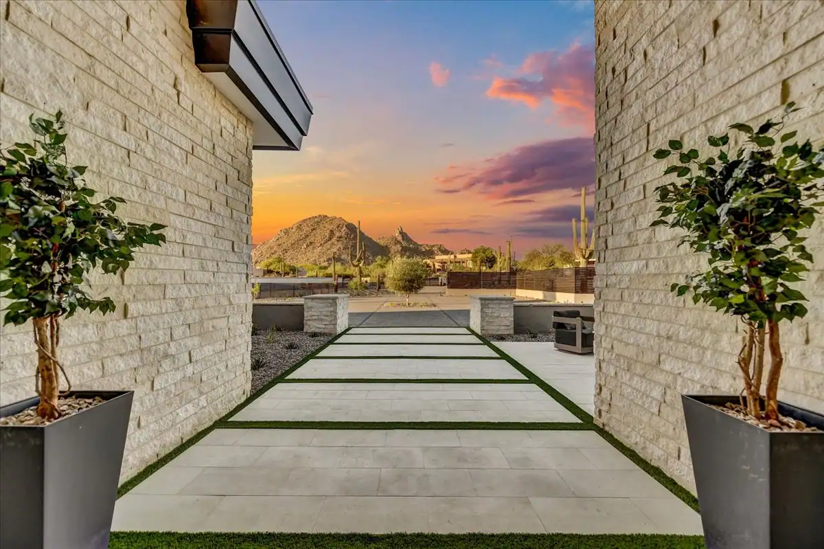 Front elevation of a DBCH custom home showing architectural design work